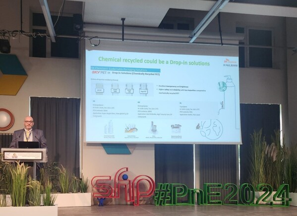 SK chemicals participated as a presenter at the Plastic Industry & Environment Congress 2024 held in Douai, France from the 22nd to 23rd. David Almond from SK chemicals European subsidiary is giving the presentation.